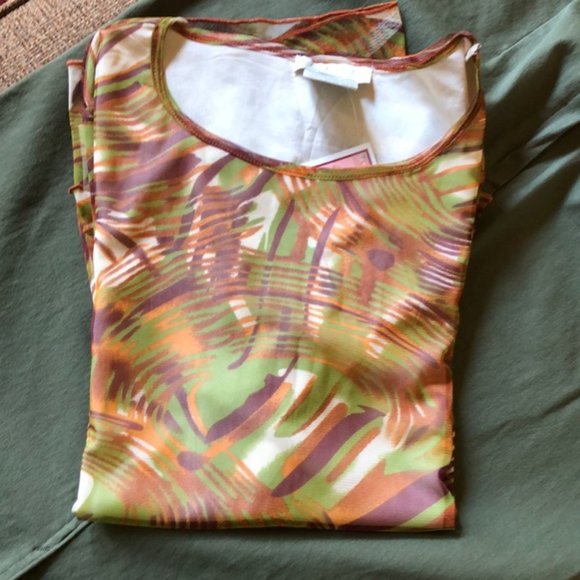 Swirl Paint Sheer Blouse - Picture 6 of 9